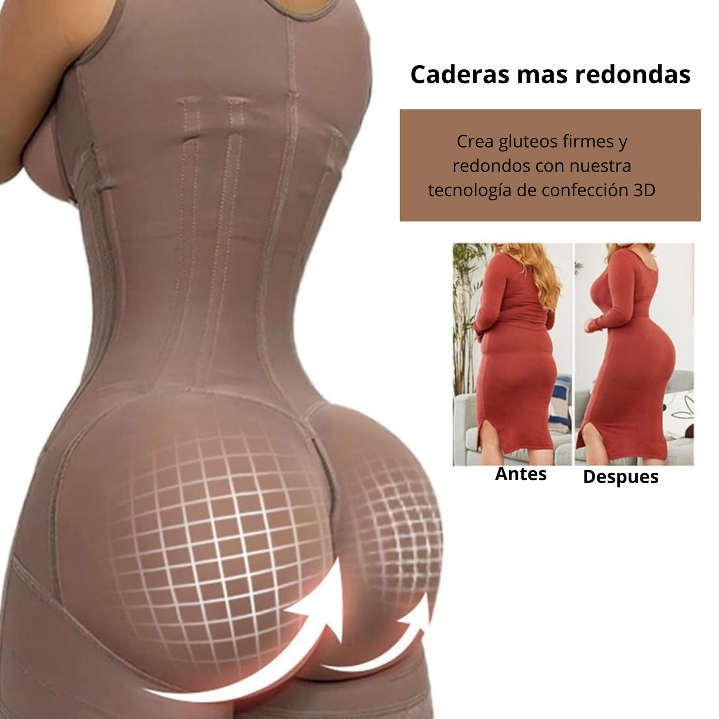 Faja modeladora de alta compresión, control de abdomen y postura, 9 huesos de memoria, levanta glúteos #Negro Talla #XXL