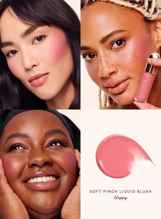 Rare Beauty Cosmeticos por Selena Gomez Rubores Líquidos. Color #Happy
