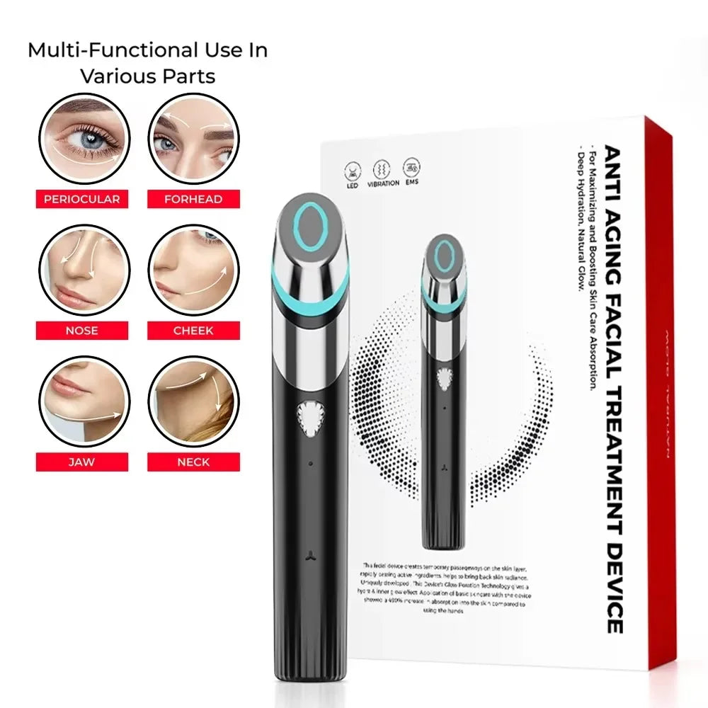 Age-R Booster H Skin Care. Rejuvenecimiento Facial con Efecto Adelgazante/Modelador/ Masajeador/Blanqueador/Hidratación/ Tensión/Firmeza para Rostro y Cuello