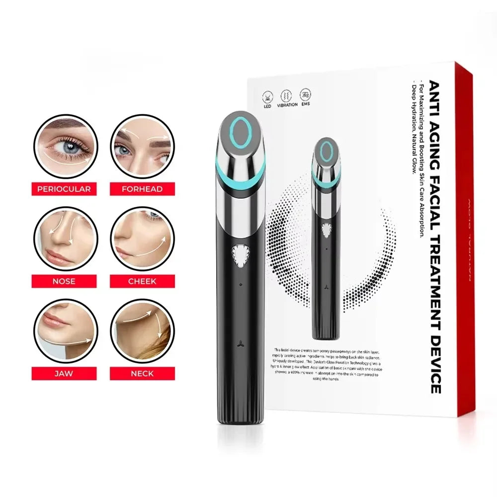 Age-R Booster H Skin Care. Rejuvenecimiento Facial con Efecto Adelgazante/Modelador/ Masajeador/Blanqueador/Hidratación/ Tensión/Firmeza para Rostro y Cuello