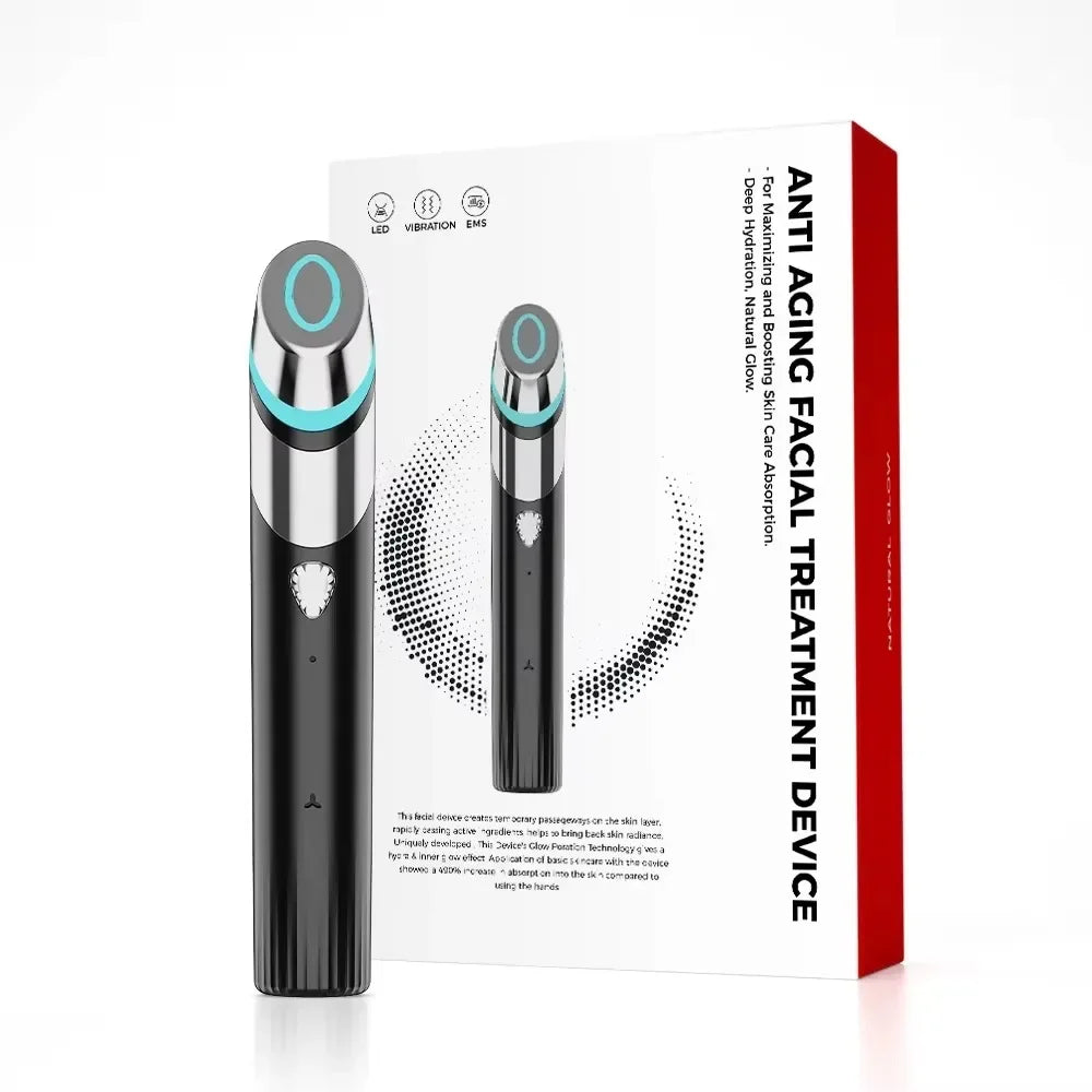 Age-R Booster H Skin Care. Rejuvenecimiento Facial con Efecto Adelgazante/Modelador/ Masajeador/Blanqueador/Hidratación/ Tensión/Firmeza para Rostro y Cuello