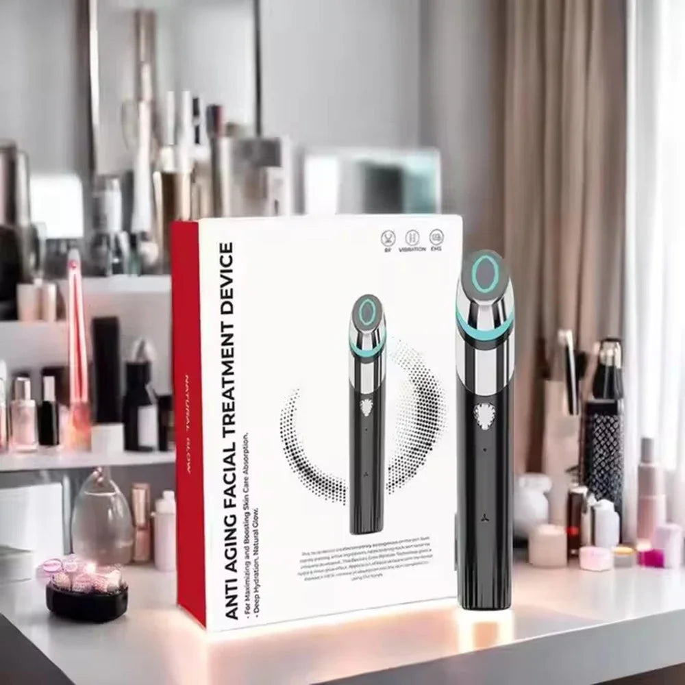 Age-R Booster H Skin Care. Rejuvenecimiento Facial con Efecto Adelgazante/Modelador/ Masajeador/Blanqueador/Hidratación/ Tensión/Firmeza para Rostro y Cuello