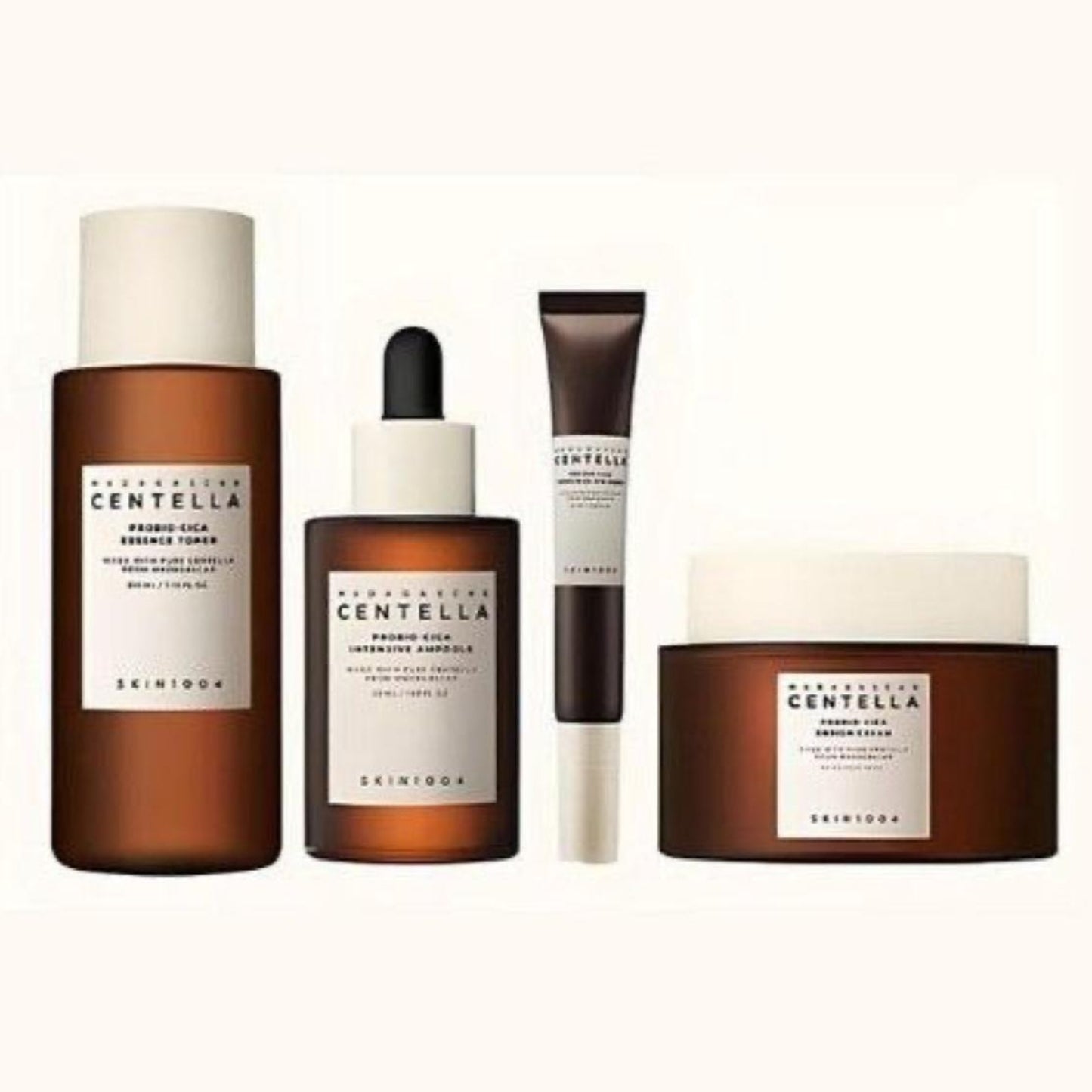 SKIN1004 Centella Asiatica Probiotic Series 4-pieZAS Cream/Eye Cream/Toothwater/Element Skin Care Skin Whitening Cream.Antiedad-calmante-hidratante, piel seca-normal y mixta