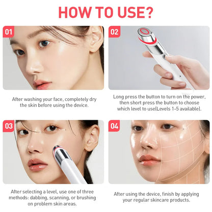 Age-R Booster H Skin Care. Rejuvenecimiento Facial con Efecto Adelgazante/Modelador/ Masajeador/Blanqueador/Hidratación/&nbsp;Tensión/Firmeza para Rostro y Cuello