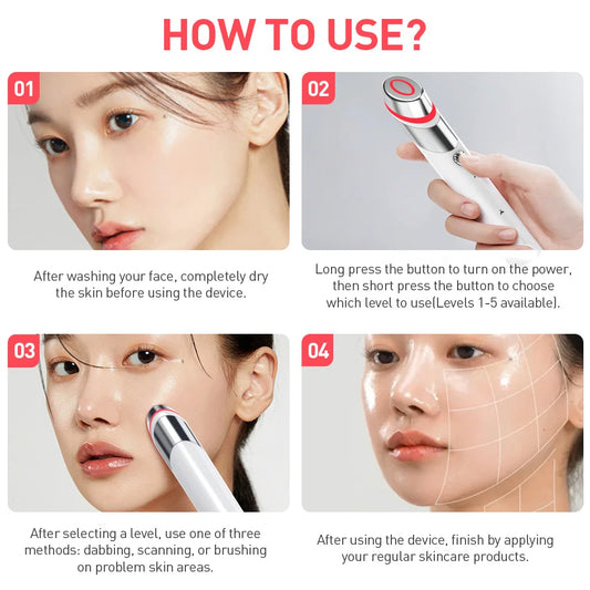 Age-R Booster H Skin Care. Rejuvenecimiento Facial con Efecto Adelgazante/Modelador/ Masajeador/Blanqueador/Hidratación/&nbsp;Tensión/Firmeza para Rostro y Cuello