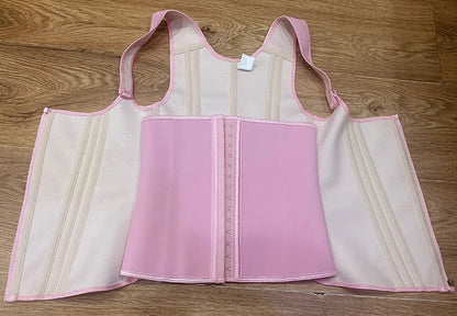 Faja modeladora , corset reductor de cintura para mujer,15 huesos de acero en espiral, soporte Lumbar, con control de abdomen, cremallera y ganchos, doble compresión.