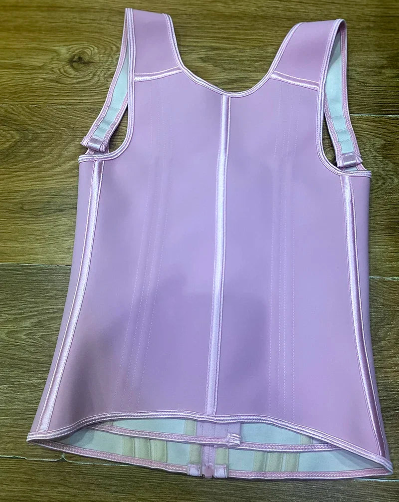 Faja modeladora , corset reductor de cintura para mujer,15 huesos de acero en espiral, soporte Lumbar, con control de abdomen, cremallera y ganchos, doble compresión.