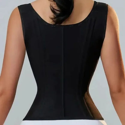 Faja modeladora , corset reductor de cintura para mujer,15 huesos de acero en espiral, soporte Lumbar, con control de abdomen, cremallera y ganchos, doble compresión.