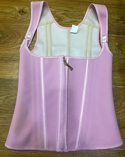 Faja modeladora , corset reductor de cintura para mujer,15 huesos de acero en espiral, soporte Lumbar, con control de abdomen, cremallera y ganchos, doble compresión.