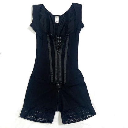 Faja modeladora de alta compresión, control de abdomen y postura, 9 huesos de memoria, levanta glúteos #Negro Talla #XXL