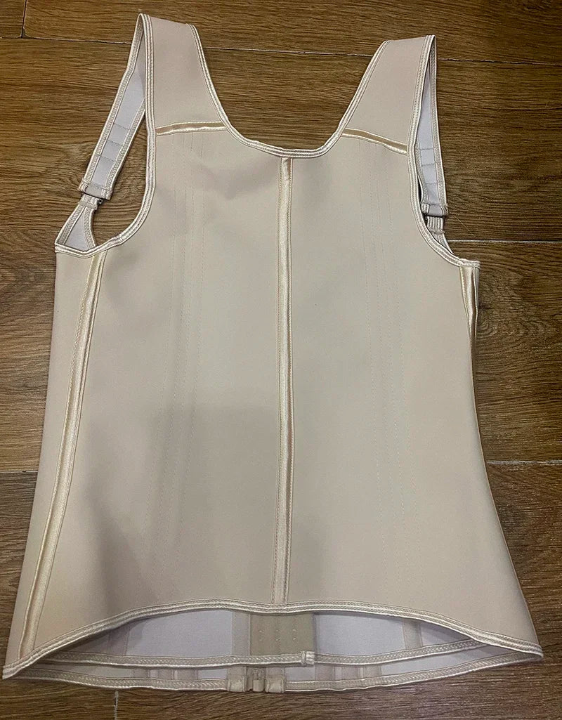 Faja modeladora , corset reductor de cintura para mujer,15 huesos de acero en espiral, soporte Lumbar, con control de abdomen, cremallera y ganchos, doble compresión.