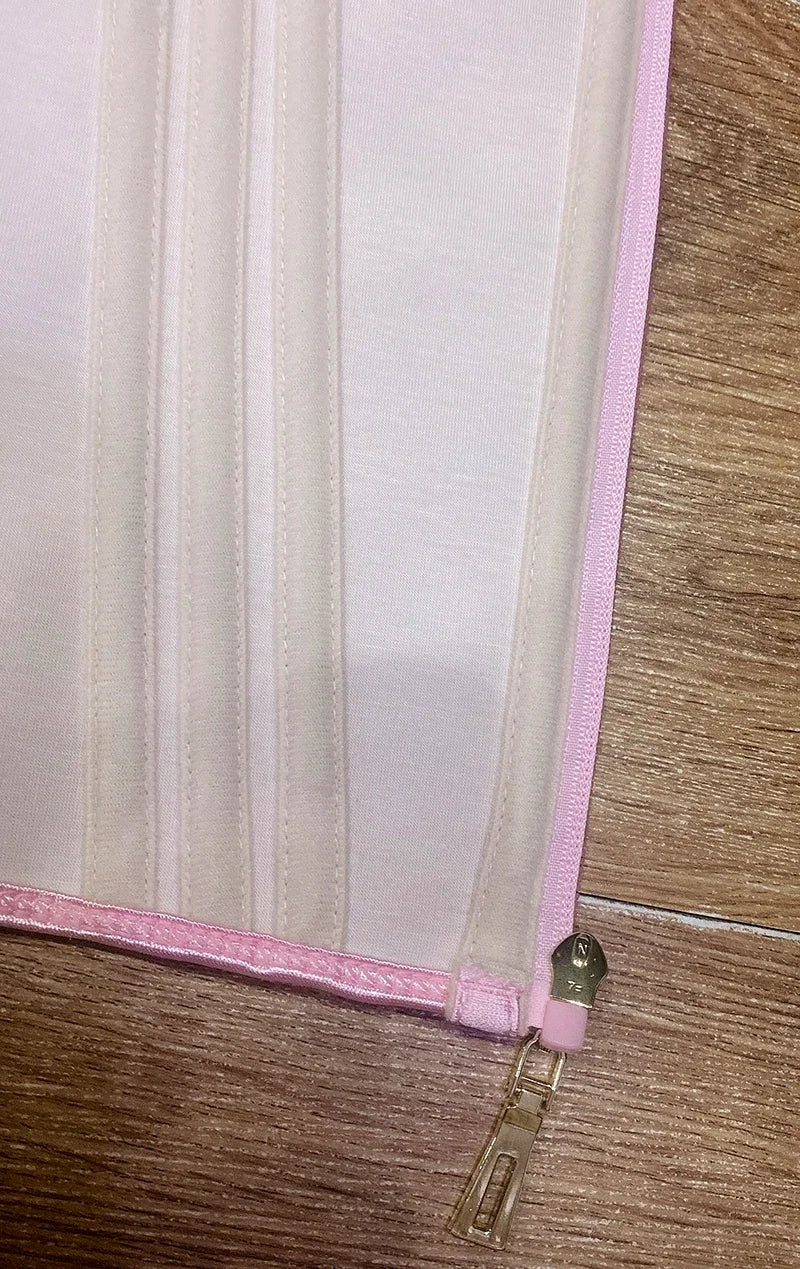 Faja modeladora , corset reductor de cintura para mujer,15 huesos de acero en espiral, soporte Lumbar, con control de abdomen, cremallera y ganchos, doble compresión.