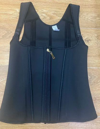 Faja modeladora , corset reductor de cintura para mujer,15 huesos de acero en espiral, soporte Lumbar, con control de abdomen, cremallera y ganchos, doble compresión.