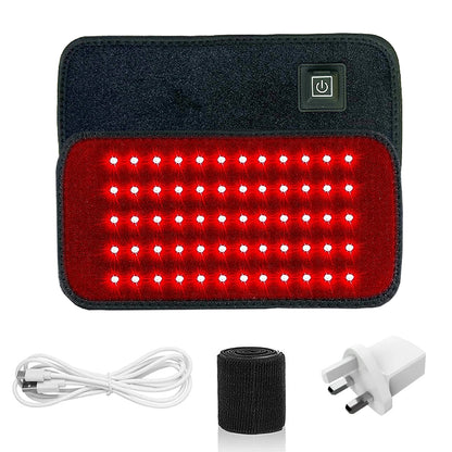 Terapia de luz roja y infrarroja, 60 LED, 850nm, 660nm, ideal para quemar grasa, mejora la circulación y la metabolismo y recuperarse de lesiones deportivas, alivio del dolor, almohadilla térmica para cintura,
