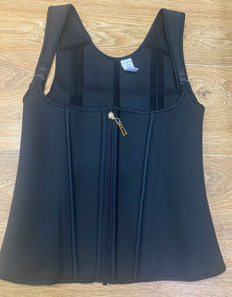 Faja modeladora , corset reductor de cintura para mujer,15 huesos de acero en espiral, soporte Lumbar, con control de abdomen, cremallera y ganchos, doble compresión.