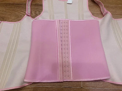 Faja modeladora , corset reductor de cintura para mujer,15 huesos de acero en espiral, soporte Lumbar, con control de abdomen, cremallera y ganchos, doble compresión.
