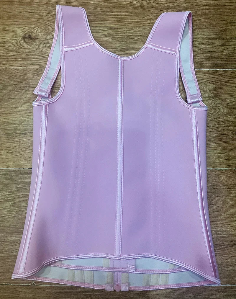 Faja modeladora , corset reductor de cintura para mujer,15 huesos de acero en espiral, soporte Lumbar, con control de abdomen, cremallera y ganchos, doble compresión.